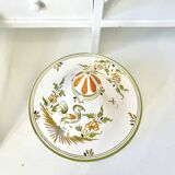 Covered candy jar signed M Malicorne, Moustiers decor