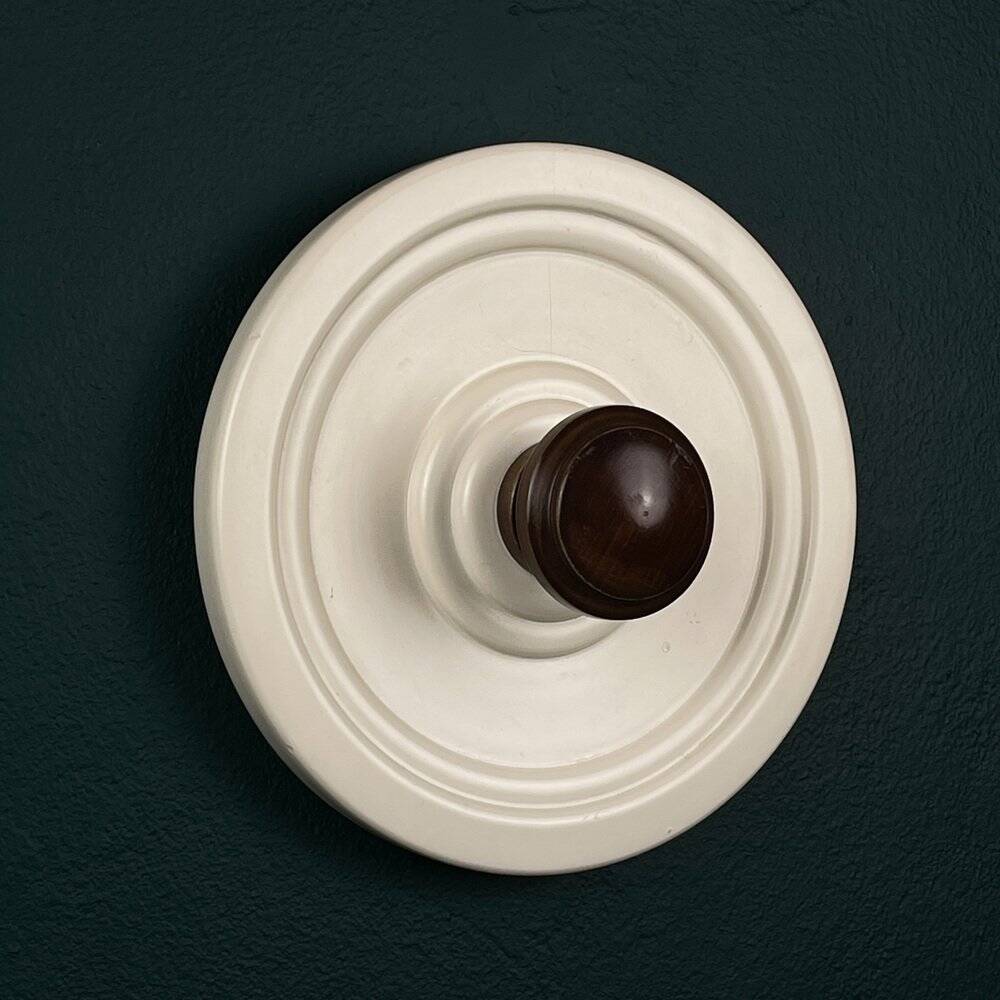 Wooden coat rack in Art Deco style, Italy, 1960s