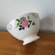 Old Faience Bowl SARREGUEMINES Rose Decoration