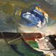 Huile sur toile originale suédoise – “Composition” par Holger Karlson