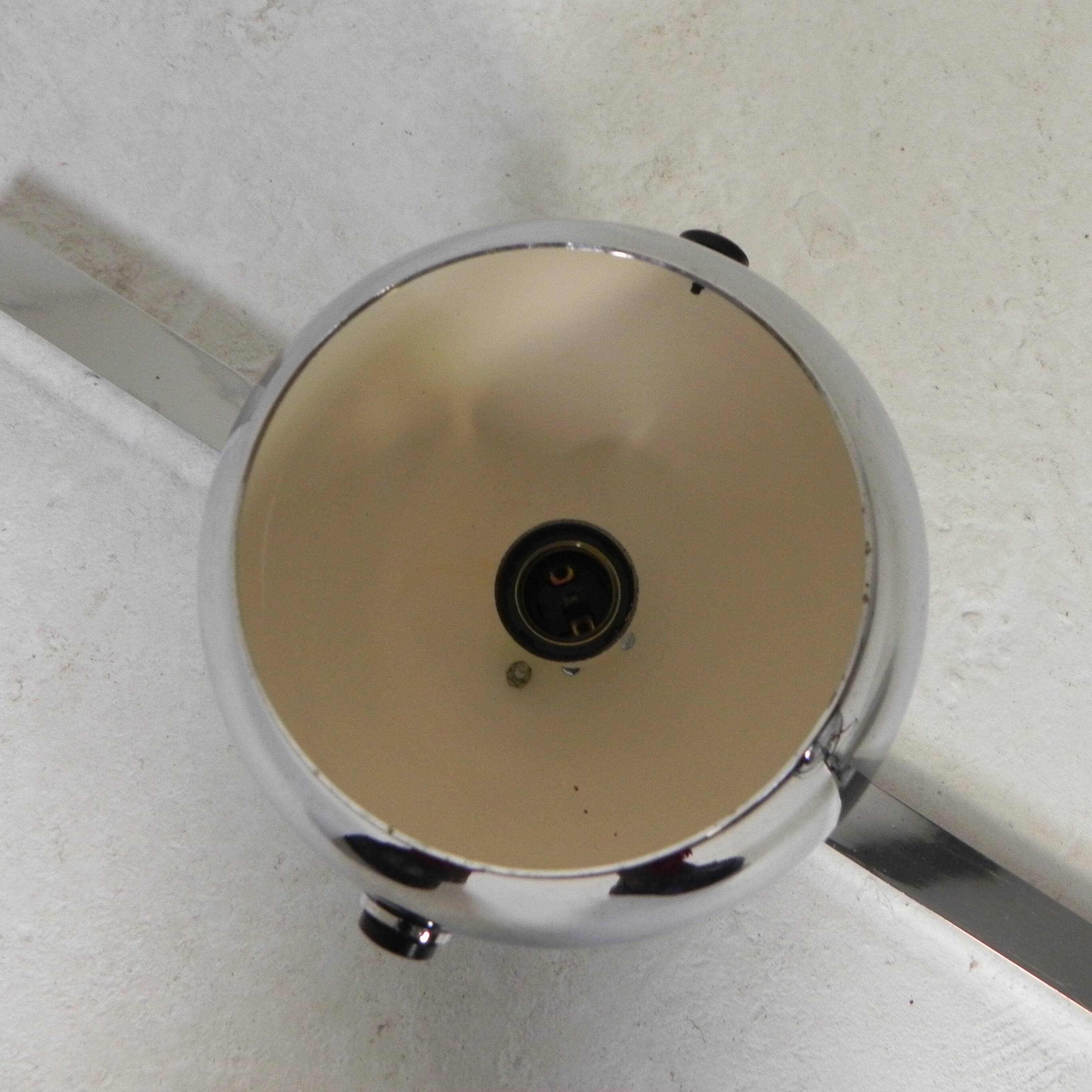 2 chrome ball spots on rail, 1950s