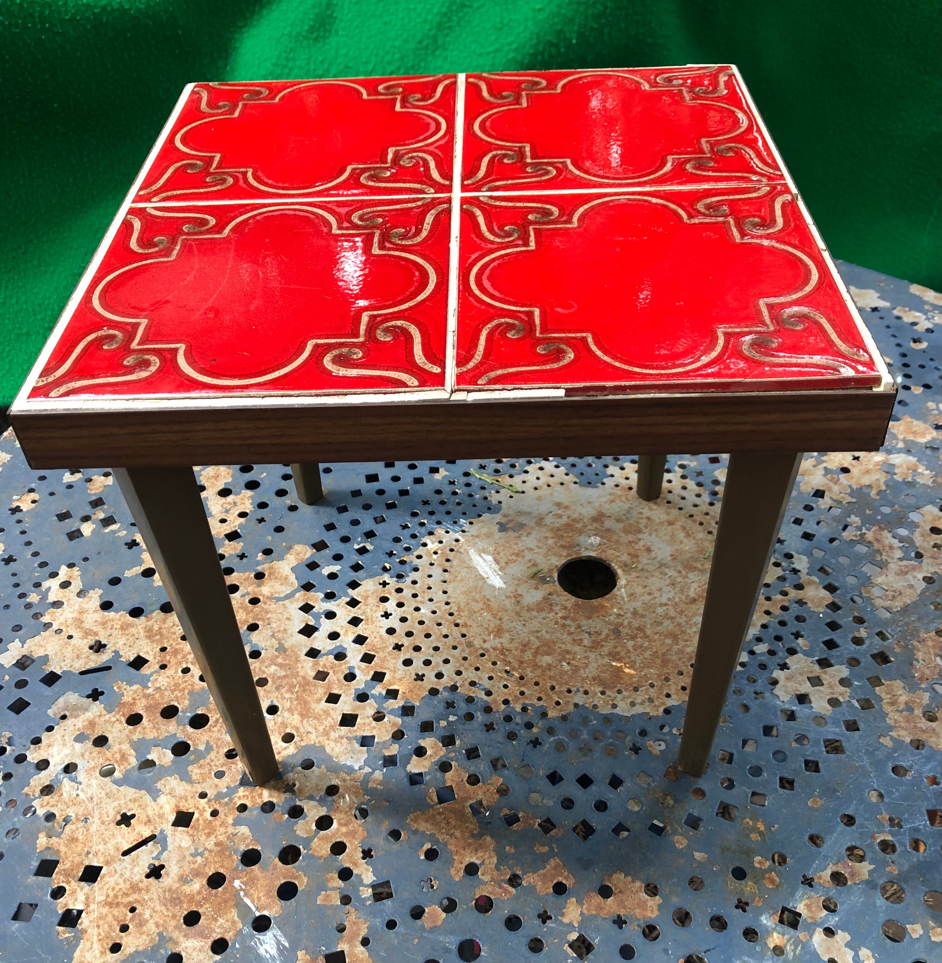 Vintage tiled square coffee table 60s/70s