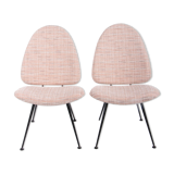 Vintage chair pair with metal legs, 1960s