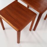 Set of three teak tables, Danish design, 1970s, production: Denmark
