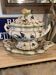 "Capodimonte" oval soup tureen and flat centerpiece set, Made in Italy
