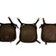 Set of 3 vintage wooden bistro chairs from around 1950.