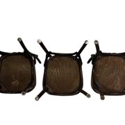 Série de 3 chaises bistrot en bois vintage vers 1950