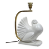 Lampe de table italienne « pigeon » avec porcelaine et laiton, années 1970