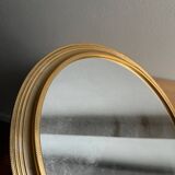 Vintage gold round mirror