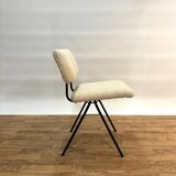 Set of 4 reupholstered Pierre Guariche chairs