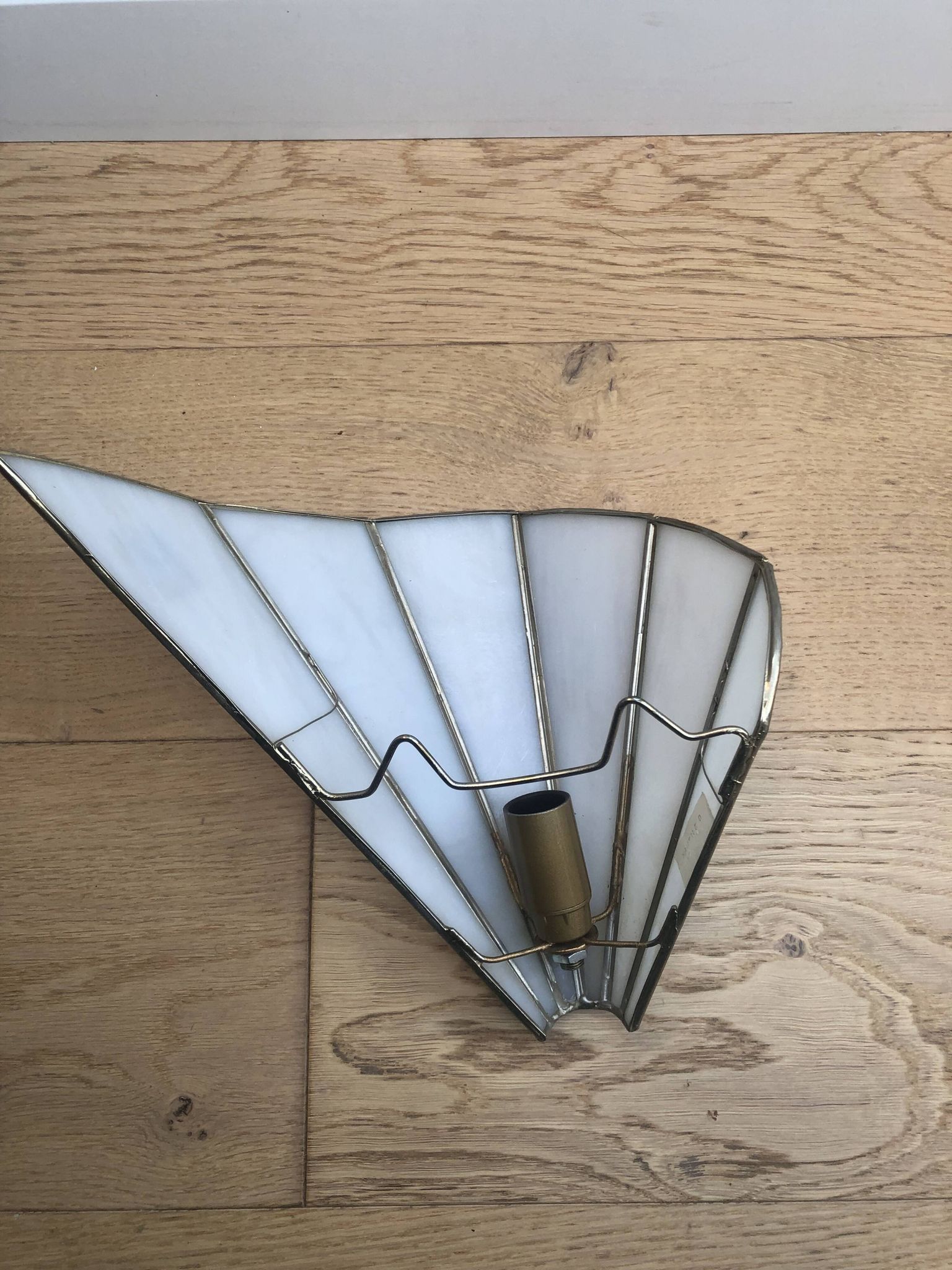 Pair of wall lights in glass paste, handmade.