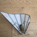 Pair of wall sconces in glass paste, handcrafted.