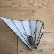 Pair of wall lights in glass paste, handmade.