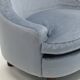 Set of 2 ice blue Mohair lounge chairs, 1950s Italy.