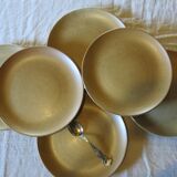 6 French stoneware dessert plates in very good condition