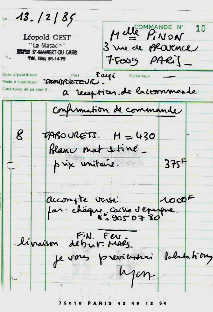 Metal chair Leopold Gest