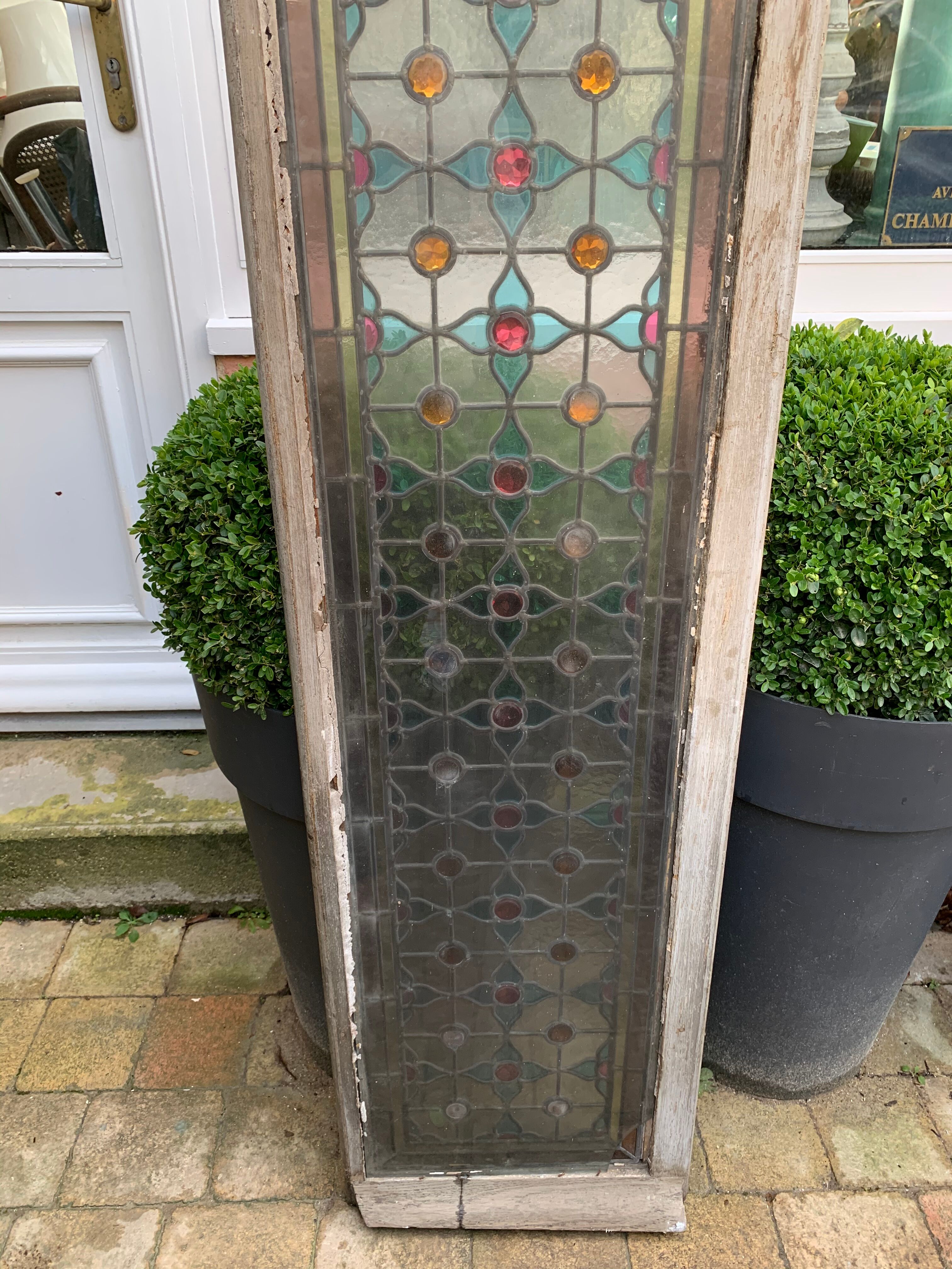 Cabochon stained glass 155x30