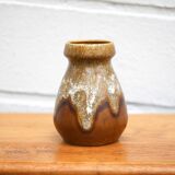 St Clément fat lava vase, vintage vase, St Clément ceramic vase, made in France, flower pot