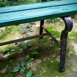 Garden bench wood and cast iron