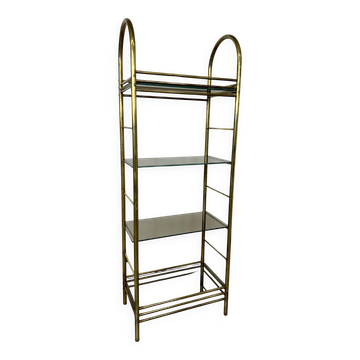 Étagère en laiton design milieu du siècle