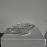 Small glass dish with vintage diamond points, a sparkle.