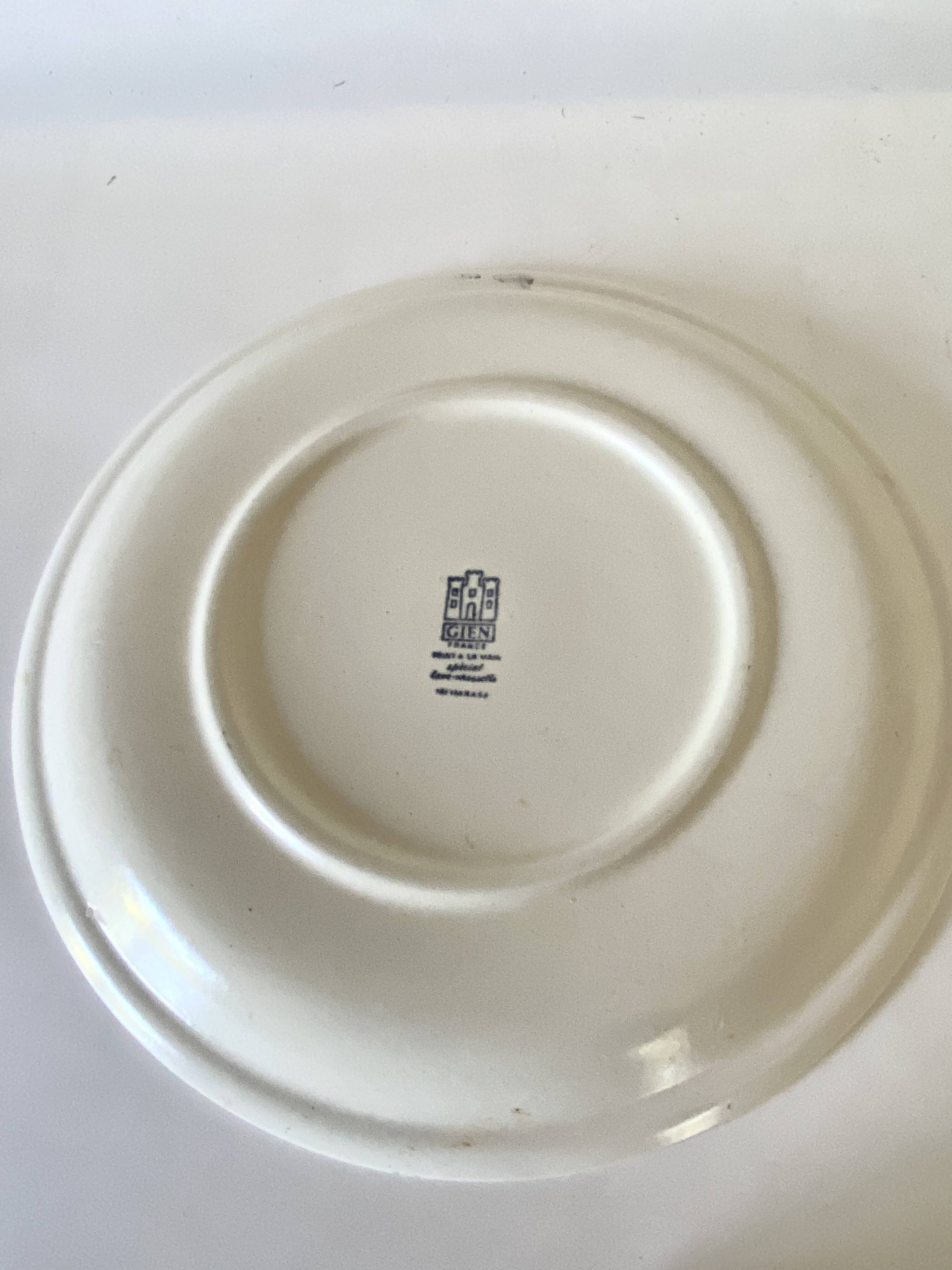 Plat céramique, 29 cm, « fleurs boutons »