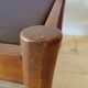 Pair of Dyrlund leather footrest 60s leather
