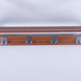 Vintage wall coat rack with chrome and 8 hooks