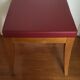 Stool in solid wood, covered with leatherette Burgundy