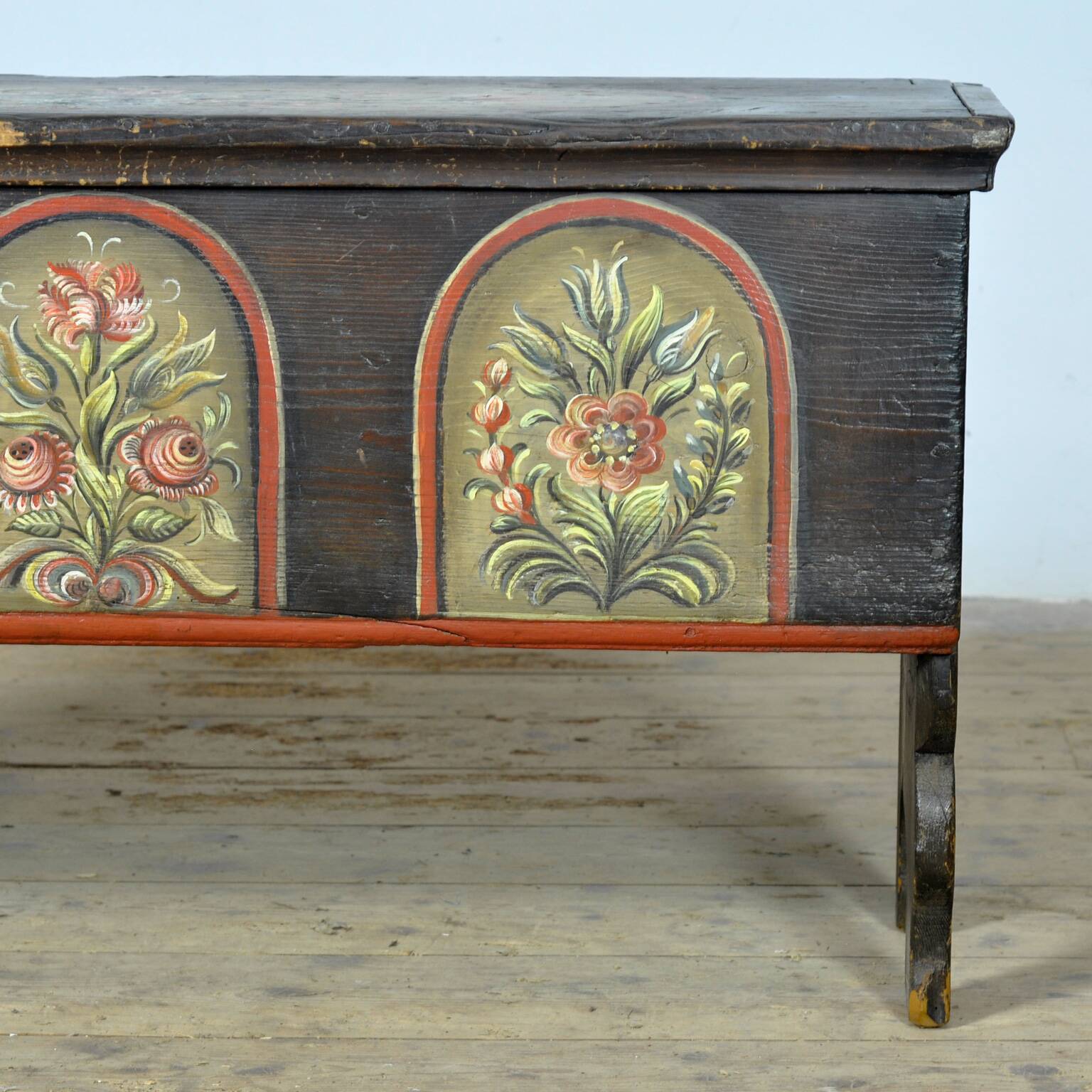 Folk art wedding chest, circa 1850