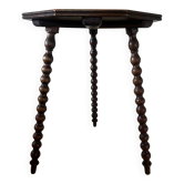 Octagonal side table with turned legs