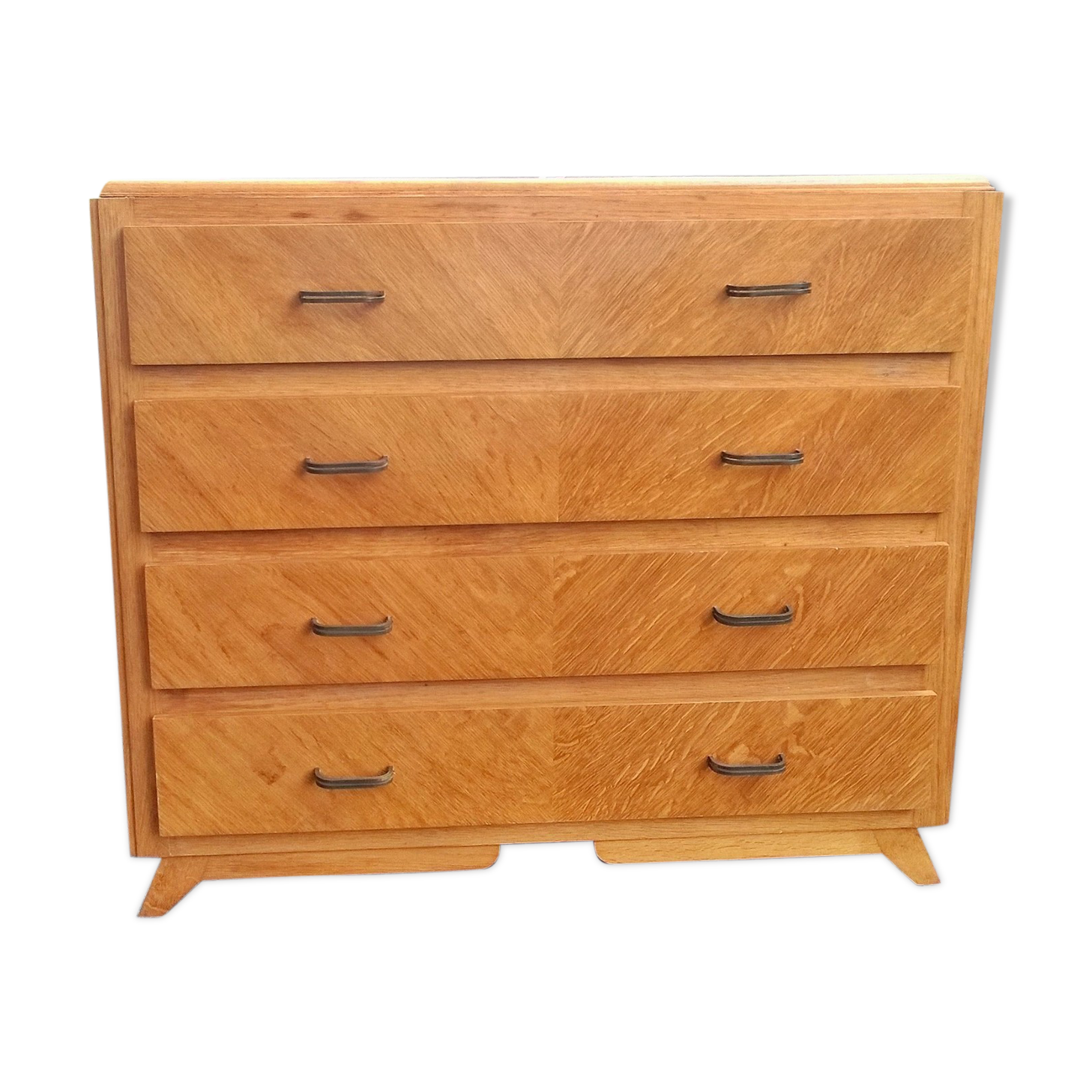 Commode vintage en chêne clair 1950