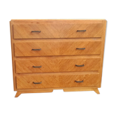 1950 Set vintage light oak dresser