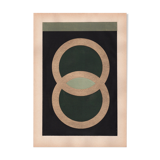 Collage on dated and signed paper without frame