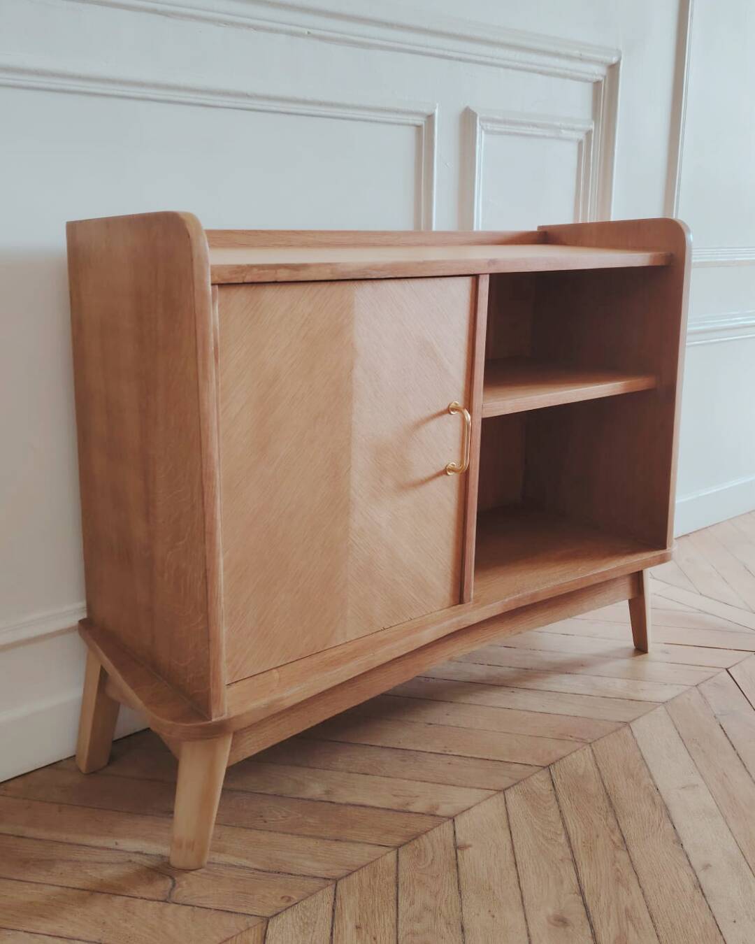 Renovated vintage buffet in Scandinavian style, 1960s.