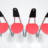 Set of 4 postmodern chairs - 80s