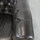 Luxury dark cowhide Chesterfield club armchair in English style