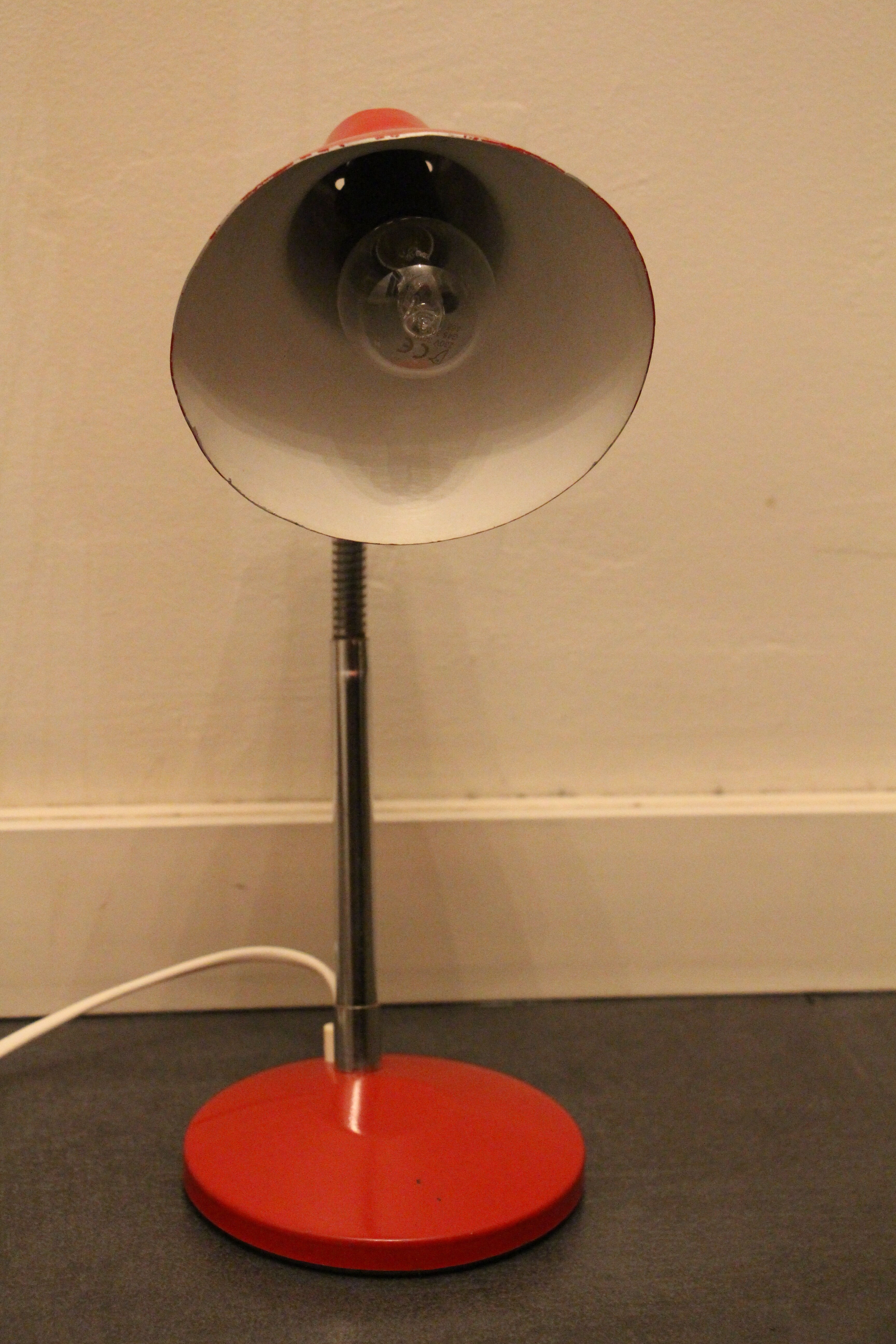 Aluminor desk lamp red 70's