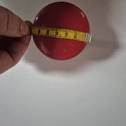 vintage red metal coat rack