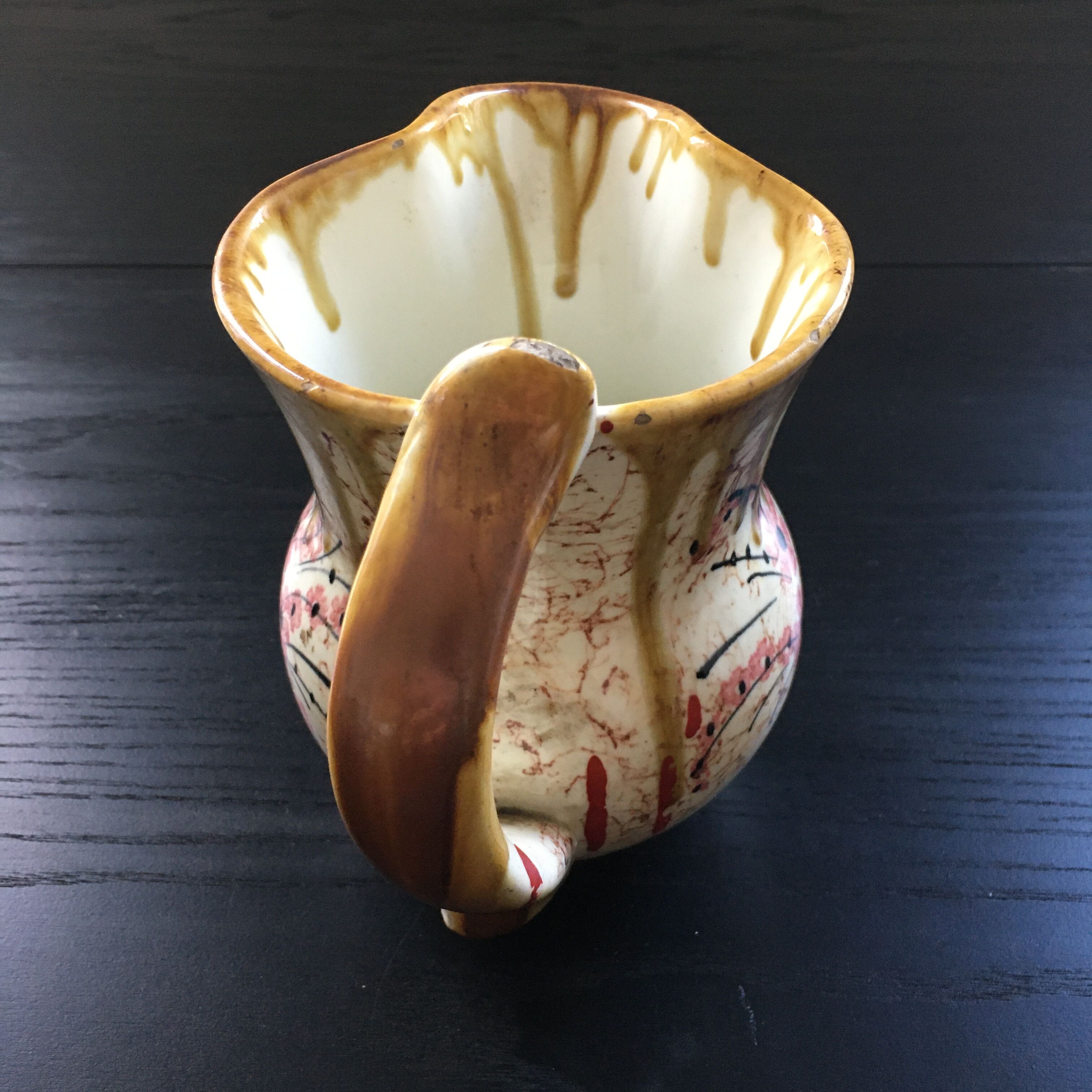 English pink flowered pitcher