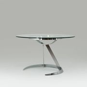 Sculptural "Scimitar" dining set in burgundy bouclé - Boris Tabacoff