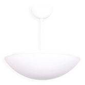 Chandelier du milieu du siècle en métal laqué et verre opale, tchèque, années 1960