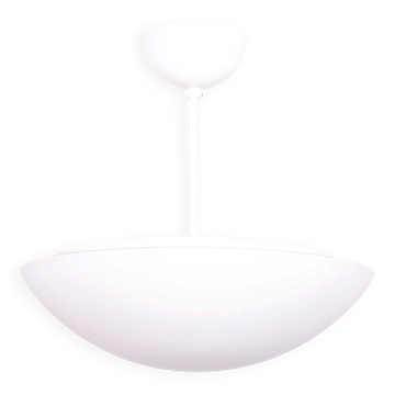 Mid-Century Chandelier in Lacquered Metal and Opal Glass, Czech, 1960s