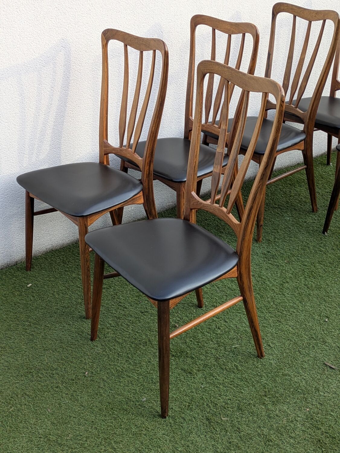6 Danish chairs in rosewood "Ingrid" – Niels Koefoed
