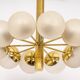 Large Kaiser Sputnik chandelier with glass globes, Germany, 1970s.