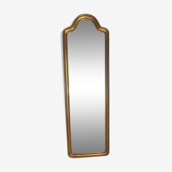 Golden old vertical mirror