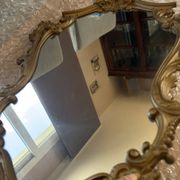 Miroir ancien style Louis XV Rocaille avec cadre sculpté