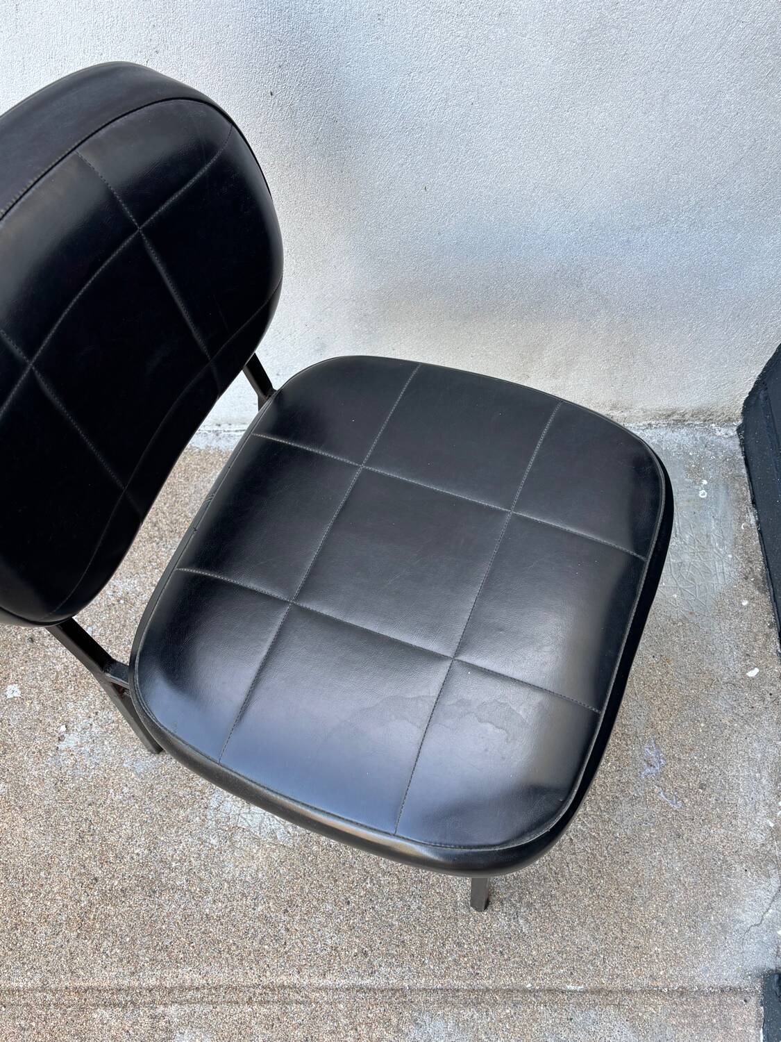 Modernist leatherette armchair