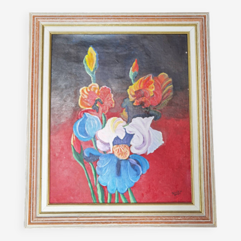 Oil painting floral bouquet