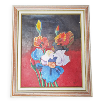 Oil painting floral bouquet